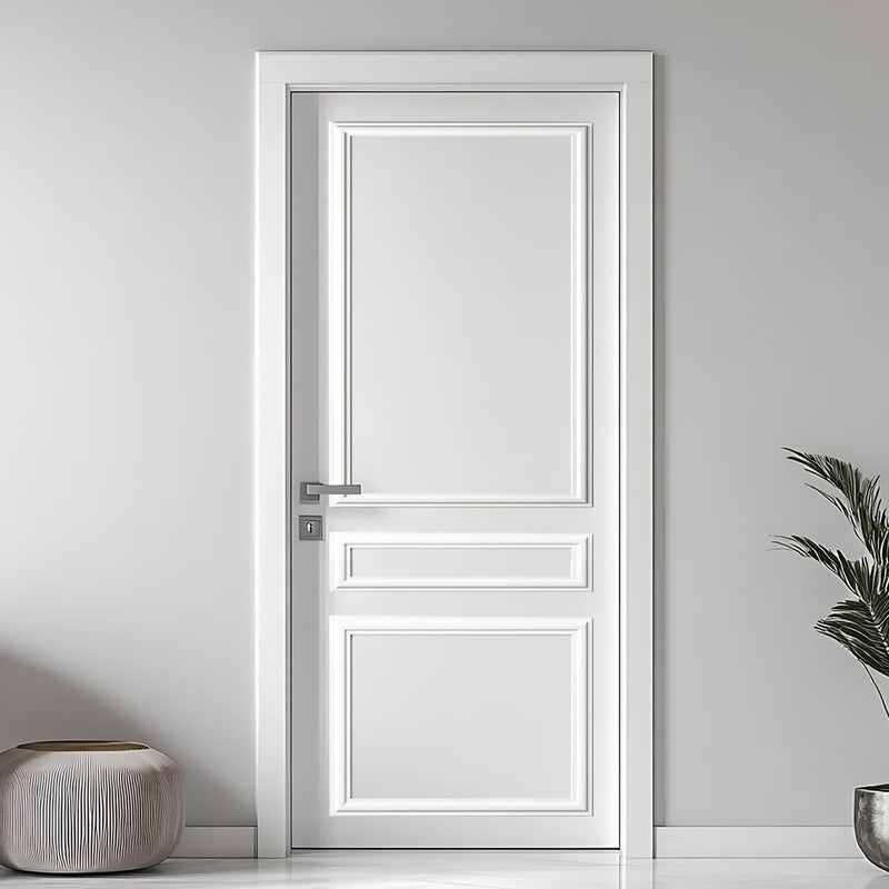 TRAIN2 ART 1 Set Peel and Stick Door Moulding Kit, Self-Adhesive Pre.Assembled Door Panel Trim for Wall Mirror Window Frame Decor (Top 22"x36" Middle 22"x6" Bottom 22"x20") - Image 1